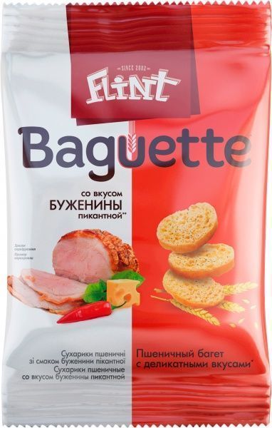 Багет Flint буженина пiкантна 60 г 