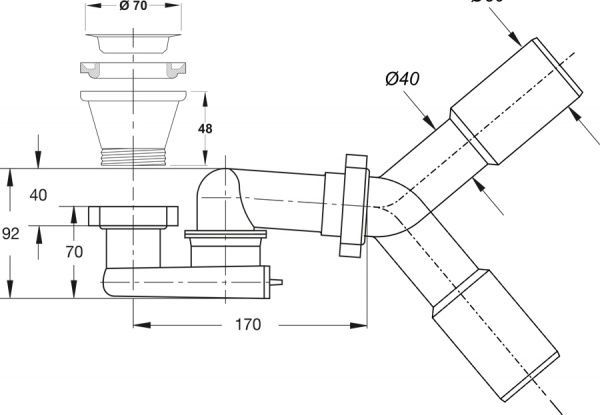 Сифон для поддона Bonomini