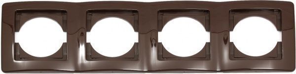 Рамка четырехместная TEM Ekonomik горизонтальная шоколадный 4326125