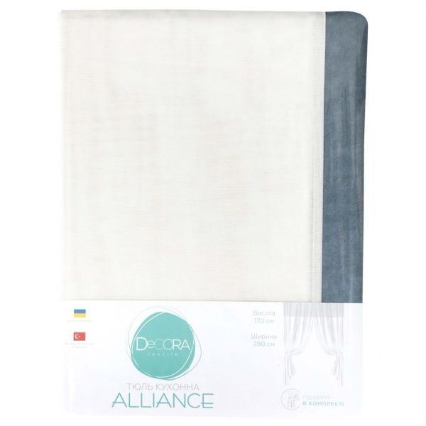 Штора Alliance 290х170 см молочно-синий Decora textile