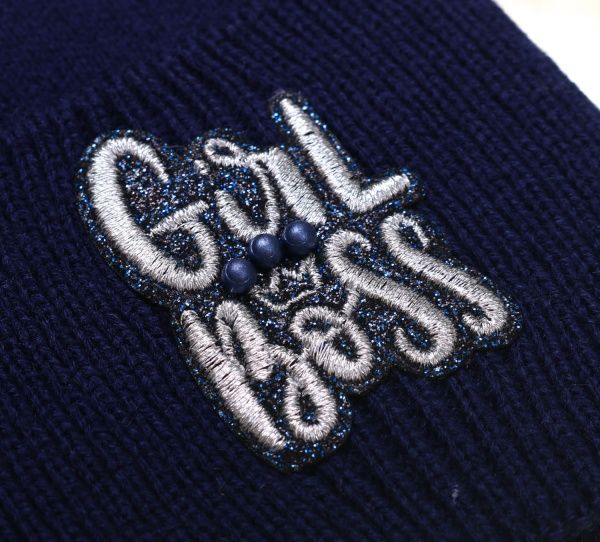 Шапочка дитяча для дівчинки Kraft+ 163 р.50-52 синій 