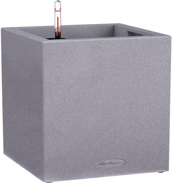Вазон декоративный Lechuza Canto Square 30 квадратный 3л серый камень (13700) 