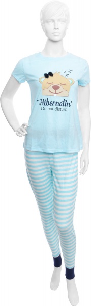 Комплект домашній La Nuit Bear р. L біло-блакитний 