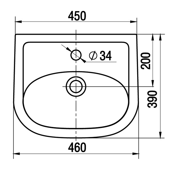 Умывальник Керамин Сити 46