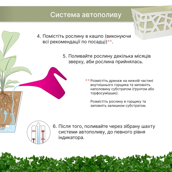 Вазон пластиковый Idel Flowerbox 40 см прямоугольный 9,4 л фисташковый (730041) 