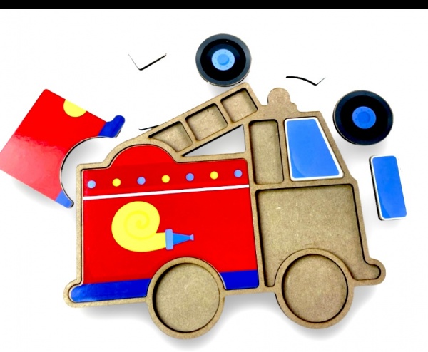 Пазл-мозаїка Apli Krapli Складанка Пожежна машина СК-07