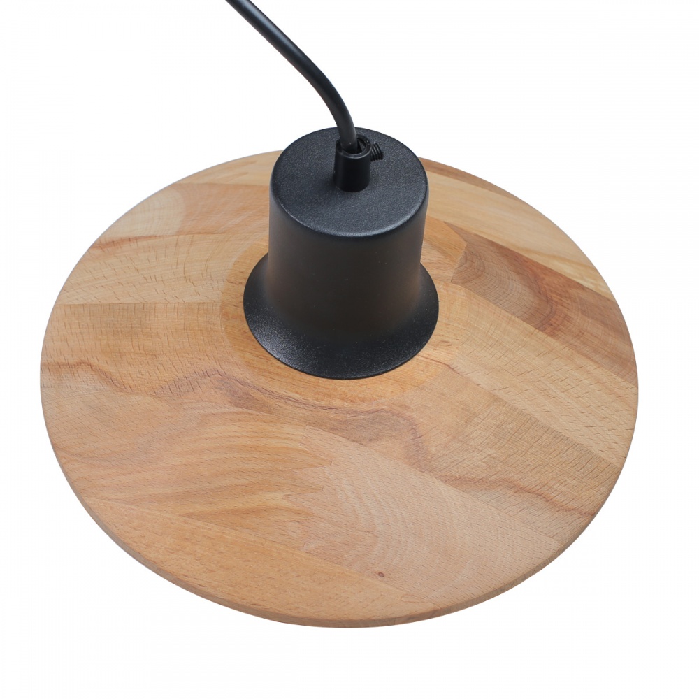 Світильник підвісний Светкомплект Hat 3xGX53 чорний/дерево