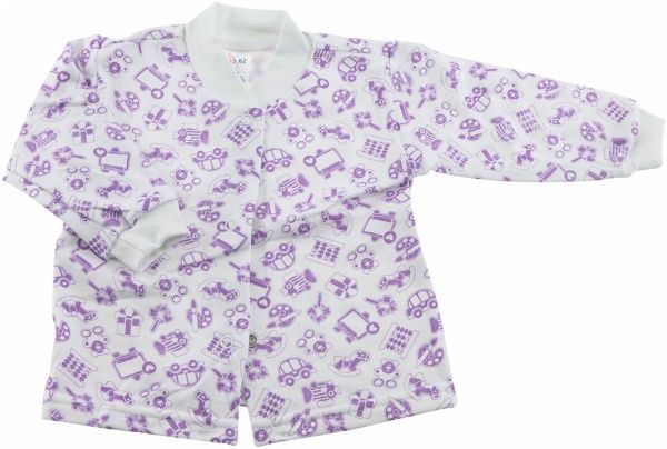 Кофточка детская унисекс Моя планета Кф2300 р.62 белый с лиловым 