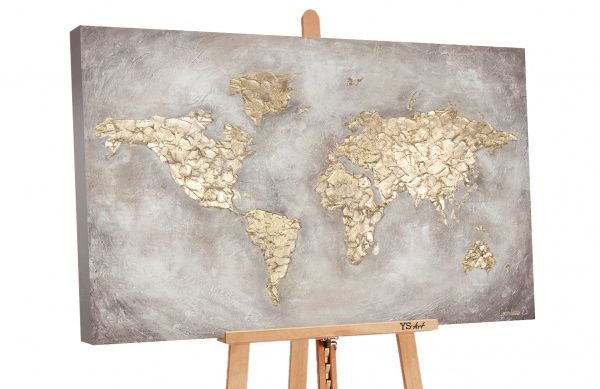 Картина Золотая карта 80x120 см Юрис Проф Арт 