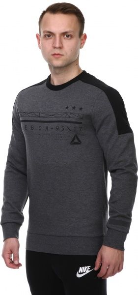 Свитшот Reebok WOR C GRAPHIC CREW SWEAT BK4713 р. XL серый