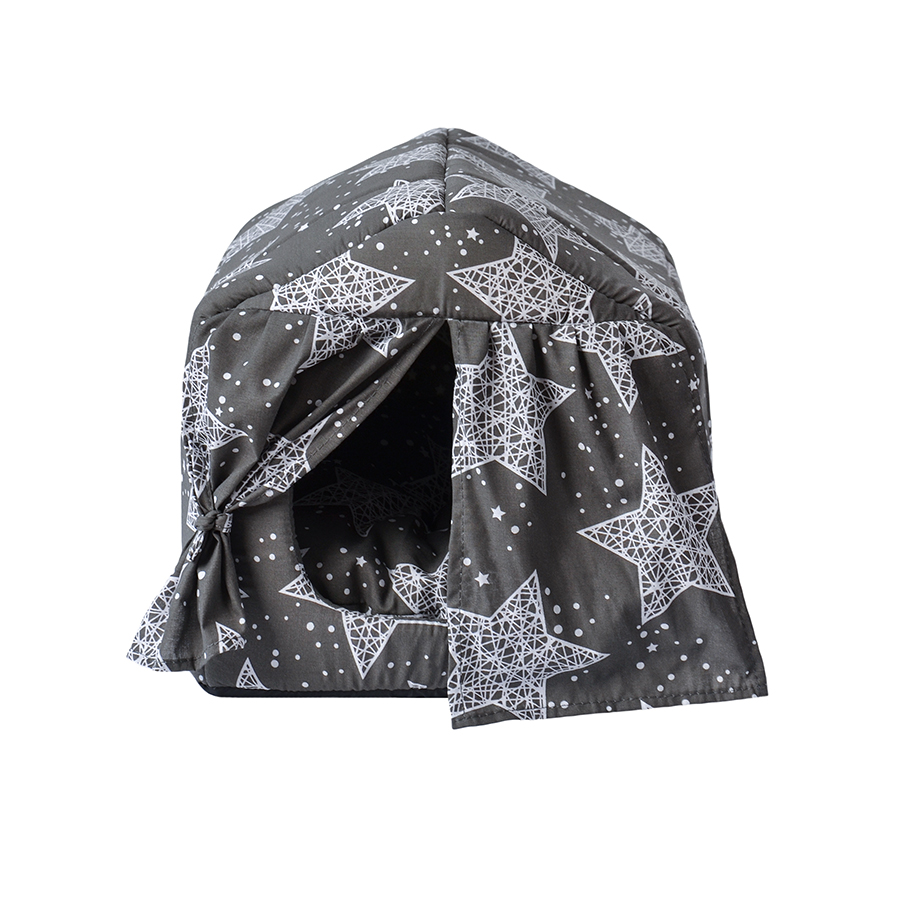 Будиночок для тварин 10 центів для Джека Фелідж білі зірки на сірому №2