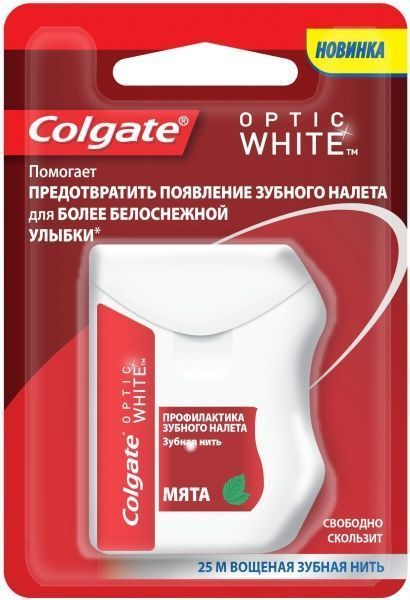 Зубная нить Colgate Optic White Мята 25 м