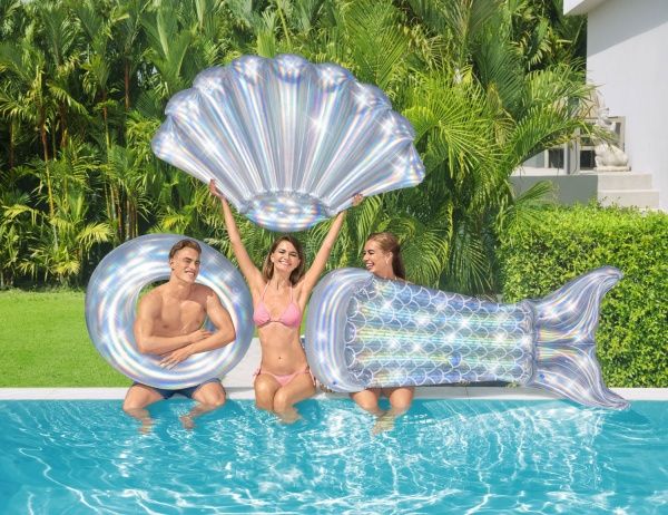 Матрац надувний Bestway Хвіст русалки 193х101 см різнокольоровий