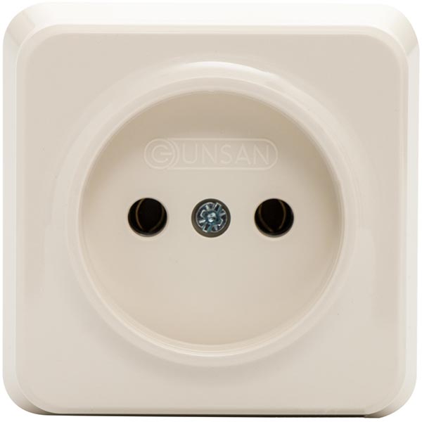 Розетка Gunsan Misya без заземления кремовая