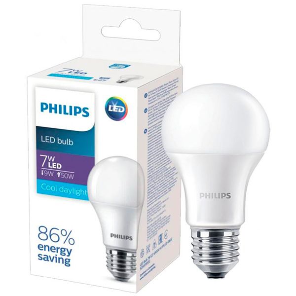 Лампа светодиодная Philips EcoHome 7 Вт A60 матовая E27 220 В 6500 К 