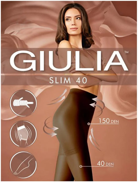 Колготки жіночі Giulia Slim 40 den р. 5 капучино