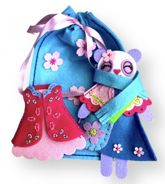 Набор Apli Krapli Сшей сам игрушку из фетра Панда ЗІ-04