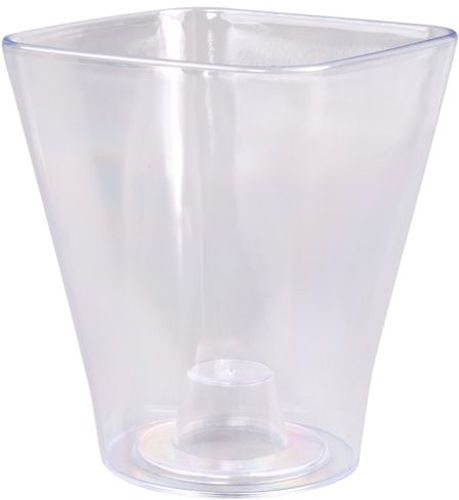 Кашпо для орхидей Оранжерея «Квадро» квадратный 1,3л прозрачный 