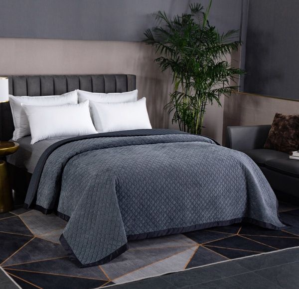 Покривало Velvet Darby 240x260 см La Nuit графіт 
