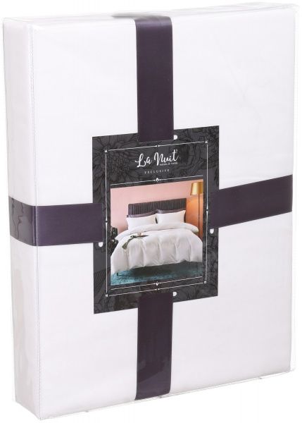 Комплект постільної білизни Mono white D двоспальний білий La Nuit 