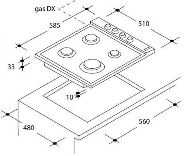 Варильна поверхня Candy CLG 64 SPXMX