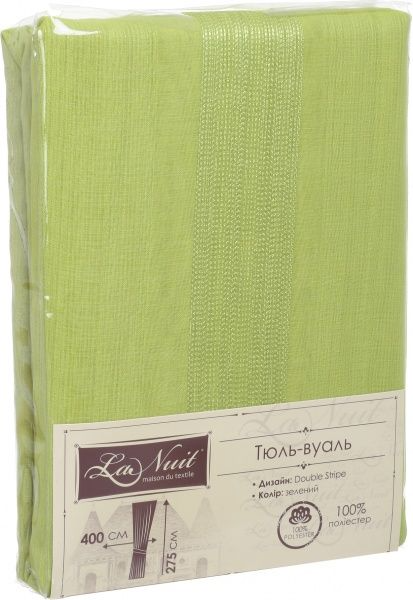 Тюль Double Stripe 400х275 см зелений La Nuit