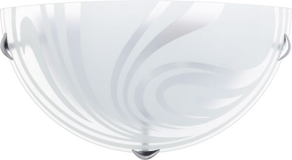 Светильник настенный УТ Сяйво НПБ Волна 1x60 Вт E27 белый 1521 