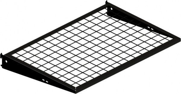 Полка для гардеробной системы Kolchuga 600х406 мм с кронштейнами BLACK EDITION черный