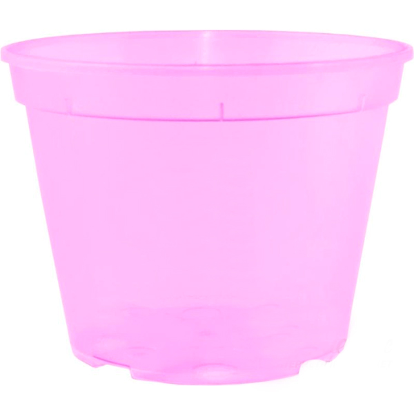 Горщик дренажний Алеана круглий 2,4л рожевий прозорий (114078) 
