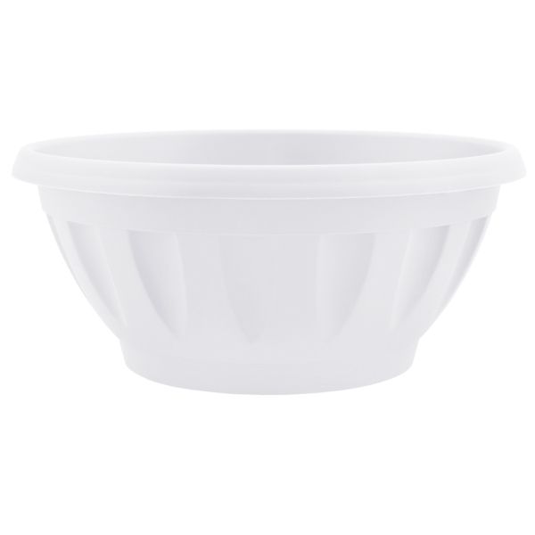 Горшок пластиковый Алеана Жанна круглый 0,7л белый (112083) 