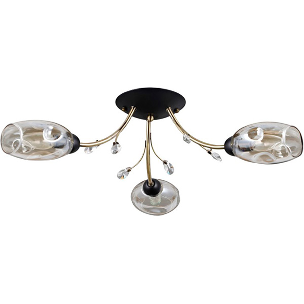 Люстра стельова Victoria Lighting Botswana/PL3 3x40 Вт E14 мідь/чорний 