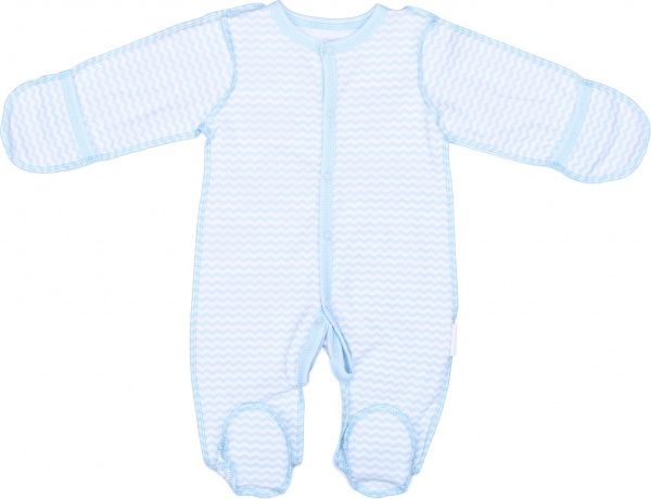 Комбинезон детский для мальчика Маленькие люди зигзаги 9301-110 р.62 голубой 