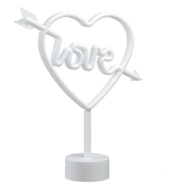 Настільна лампа декоративна Zuma Line HEART LOVE 2 Вт білий