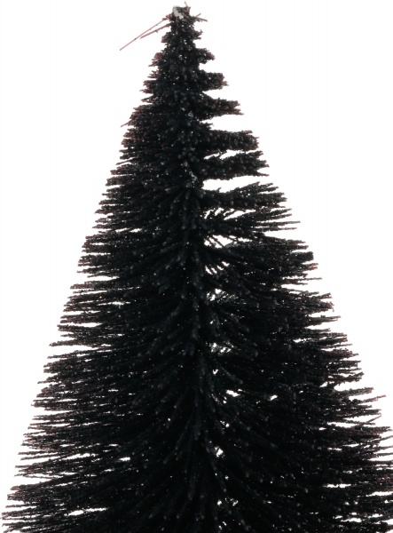 Елка декоративная настольная черная 13x40 см