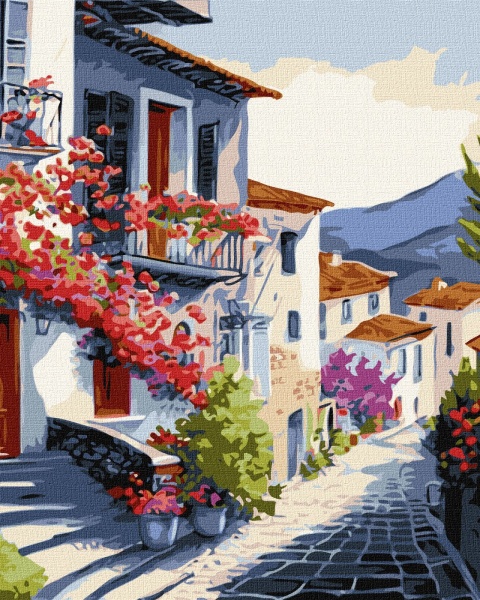 Картина за номерами Містечко біля підніжжя гір Ідейка 