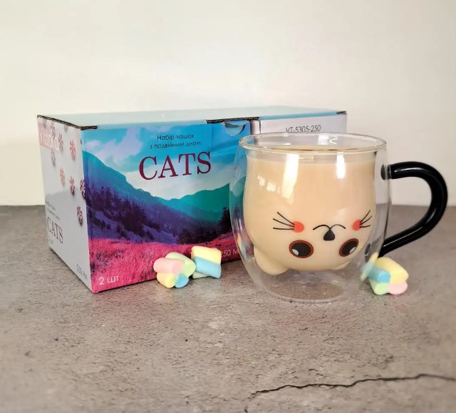 Набор чашек Vittora Cats 250 мл 2 шт.
