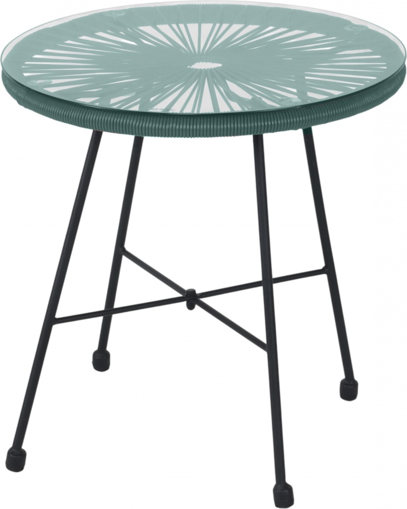 Столик Indigo зі штучного ротангу D=45 см зелений