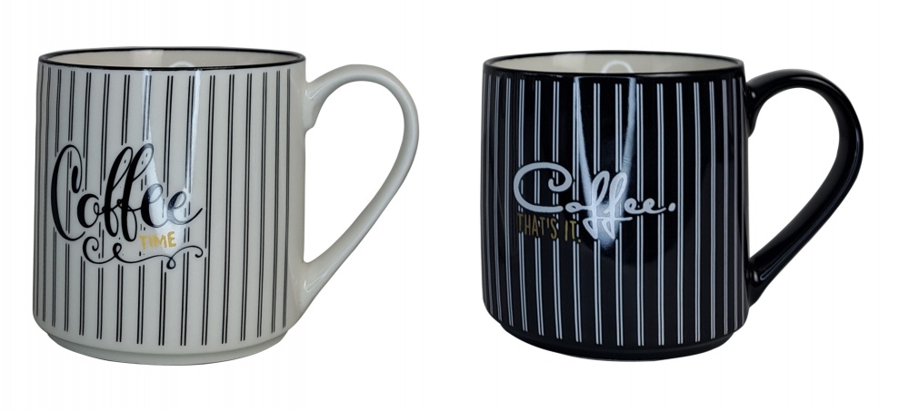 Чашка Vittora Кофе в полоску, 440 мл