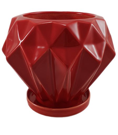 Горщик керамічний Резон Блават круглий 1,2 л червоний (Р283чер) 