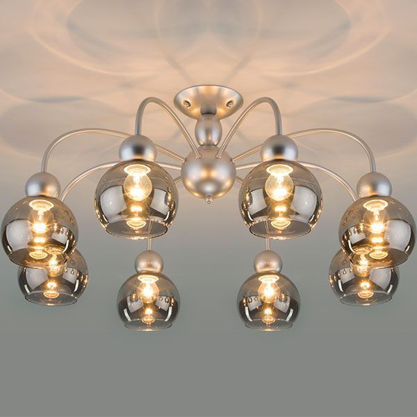 Люстра потолочная Strotskis Fabia 30148/8 8x60 Вт E14 серебристо-перламутровый 