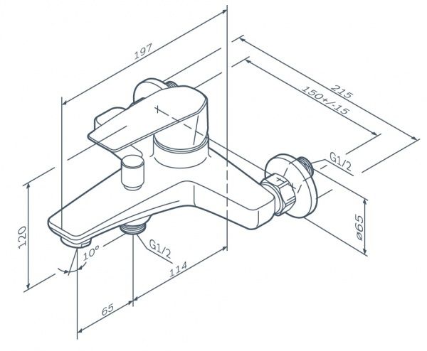 Смеситель для ванны/душа AM.PM Gem F90E10022