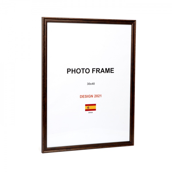Рамка для фото 1 фото 30х40 см коричневая бронза 