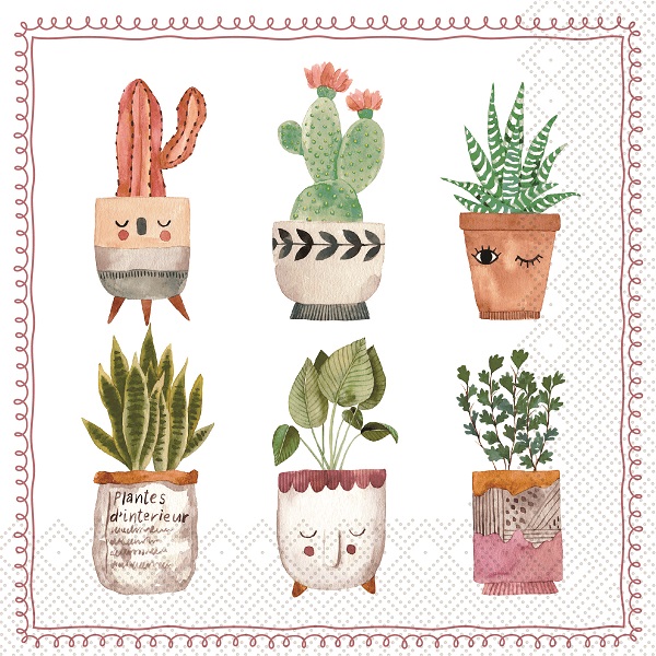 Салфетки столовые Silken Кактусы 33х33 см 18 шт.