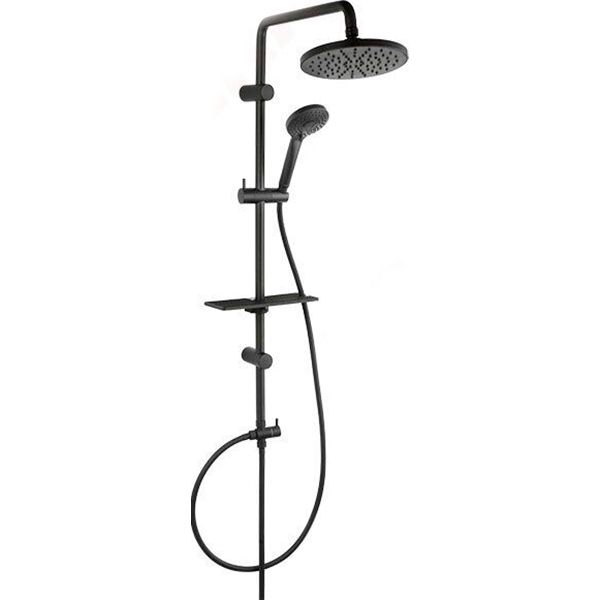 Душевая система с круглым верхним душем Twister black