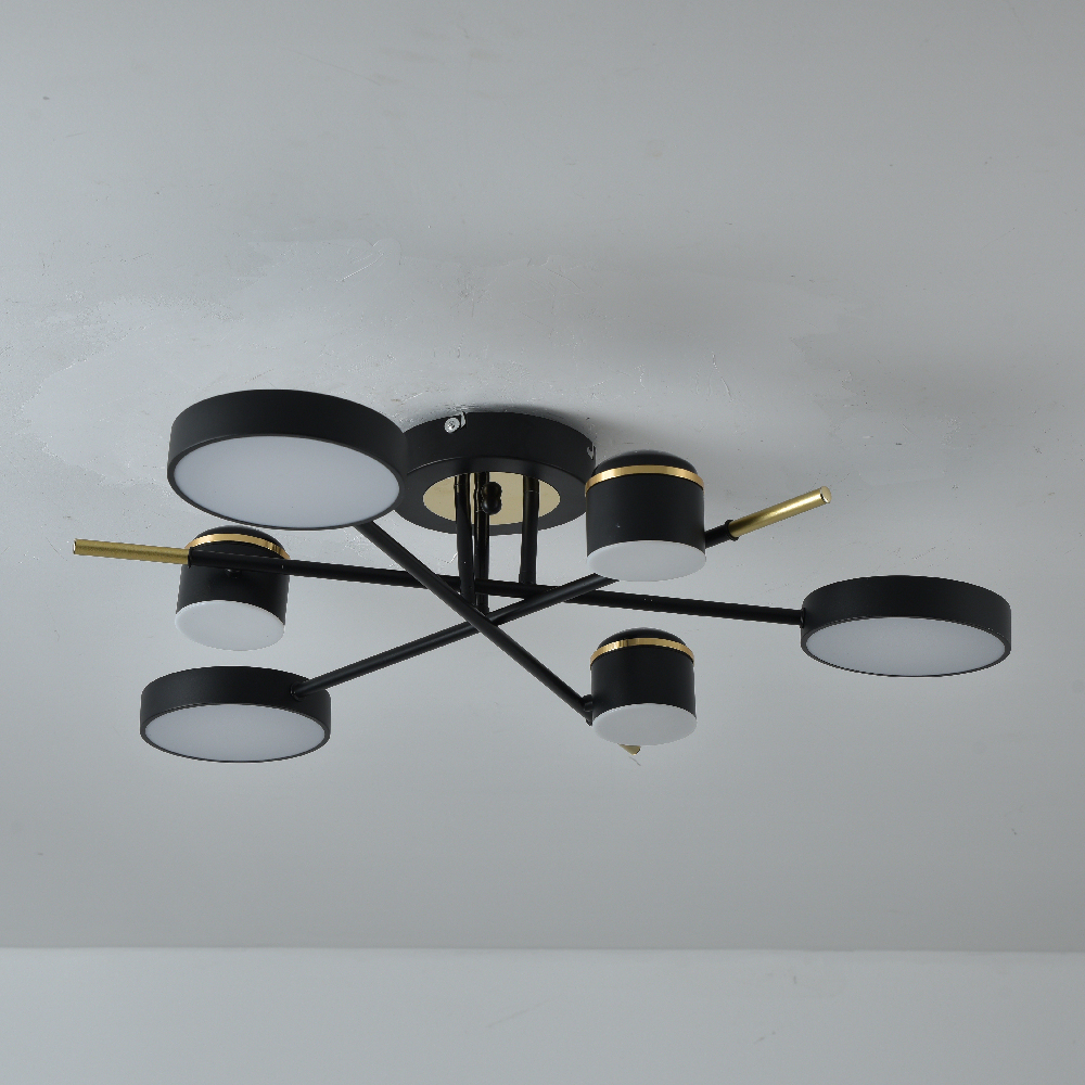 Люстра светодиодная ARDERO Storia 6xLED-модуль черный AL6122