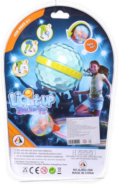 Скакалка на одну ногу з м'ячиком LED AJ003-3SK