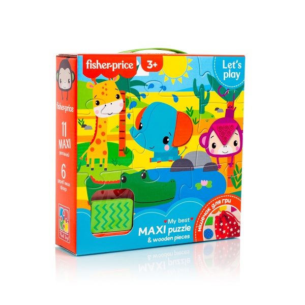 Пазл-сортер Fisher Price Maxi puzzle & wooden pieces VT1100-01