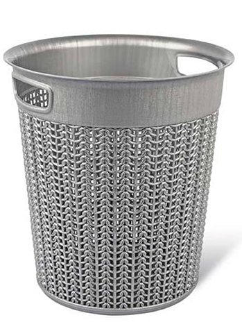 Кошик Ucsan Plastik KNIT кругла сірий 