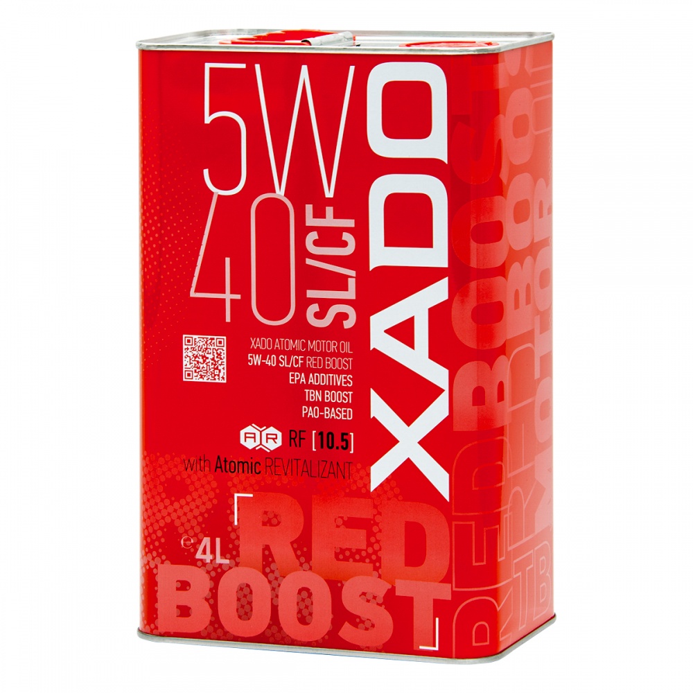 Моторна олива синтетична XADO SL/CF Red Boost 5W-40 4 л (XA 26206)
