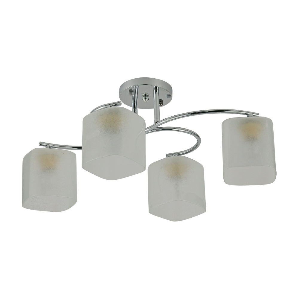 Люстра Miorro Lorenza 580х400х240 мм метал/скло 4x40 Вт E27 хром 51-311-111